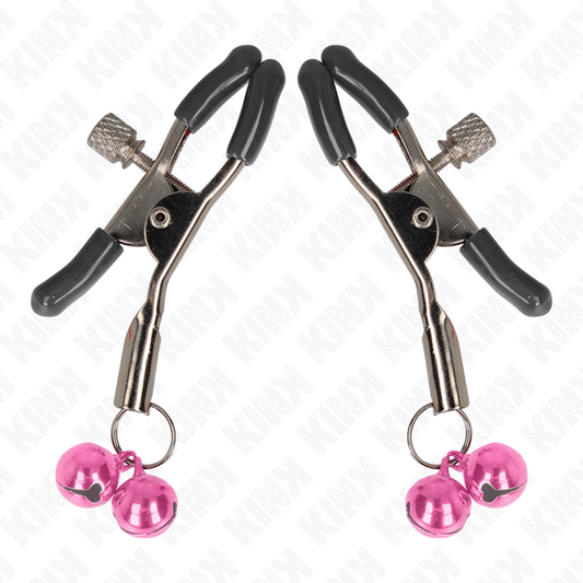 KINK - MORSETTO PER CAPEZZOLI DOPPIA CAMPANA ROSA 6 CM