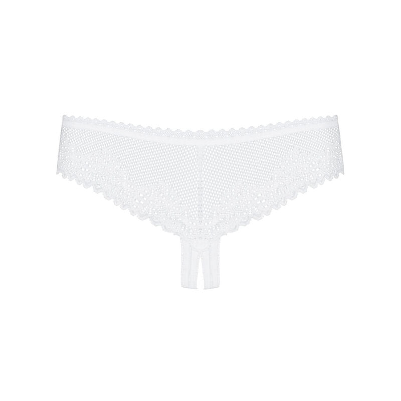 OBSESSIVE - MUTANDINE ALABASTRA SEXY CROTCHLESS BIANCO L/XL