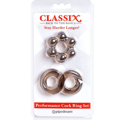 CLASSIX - SET DI 2 ANELLI PER PENE GRIGIO